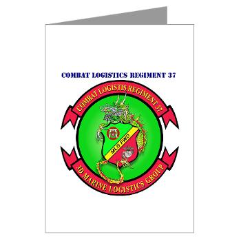 CLR37 - M01 - 02 - Combat Logistics Regiment 37 with Text - Greeting Cards (Pk of 10) - Click Image to Close